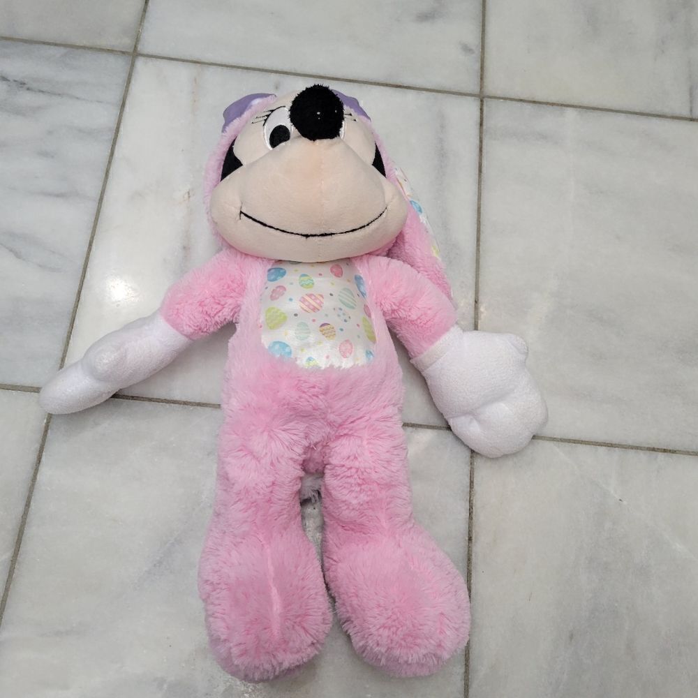 Disney Pink Minnie Mouse Easter Bunny Large Plush